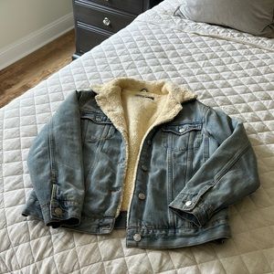 Topshop Sherpa lined Jean jacket